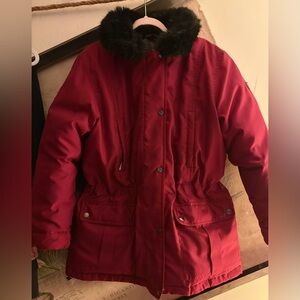 Lauren Ralph Lauren Traditional Winter Goods Supply Wine Red Jacket SZ Medium *